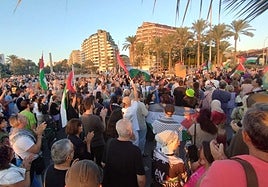 Un momento de la movilización organizada en Almería.
