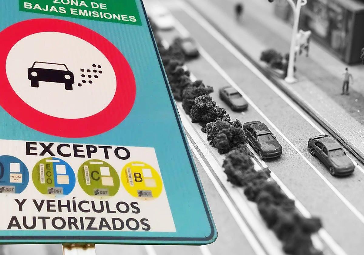 Letrero informativo de la ZBE de Granada.