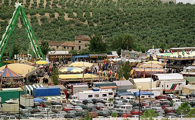 Vista parcial del recinto ferial de La Vestida durante la Feria de San Lucas 2000.