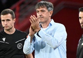 Pacheta, durante el partido.