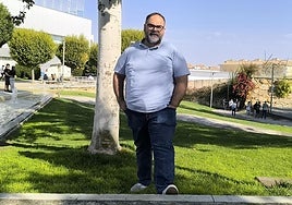 Francisco Elvira en la Explanada del Corte Inglés.