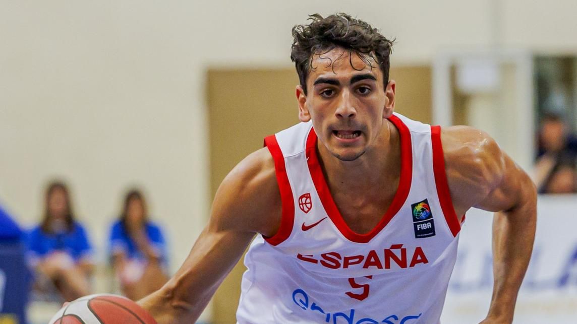 Álvaro Cárdenas, con la selección española.