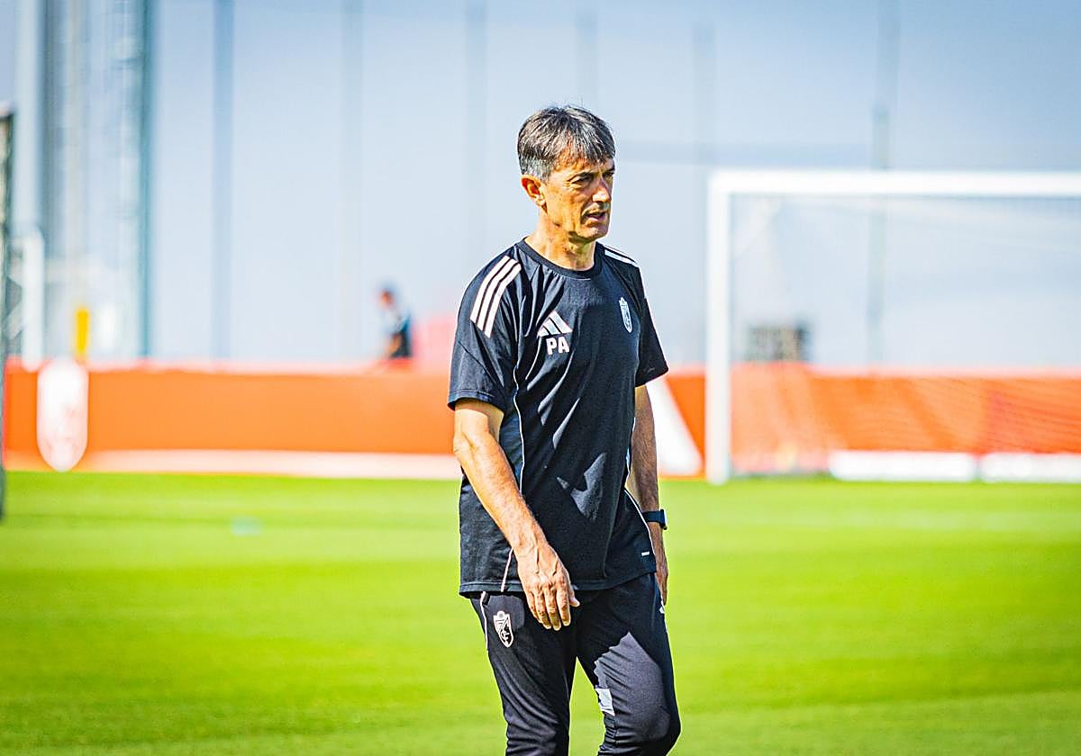 Pacheta, en un entrenamiento.
