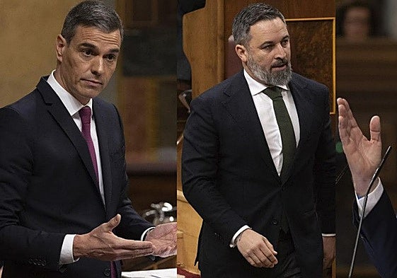 Sánchez, Abascal y Feijóo.