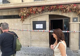 Restaurante en el centro de Granada afectado por el incendio.