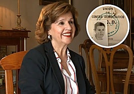 Adoración Antolín, en 'Los reporteros' y, a la izquierda, fotografía de los años en los que se presentó a la Alcaldía de Uleila del Campo.