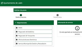 Página donde gestionar las citas con el nuevo servicio.