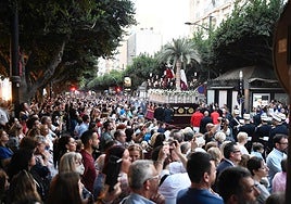 La Borriquita, en el Paseo de Almería, de archivo.