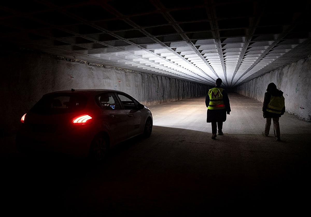 Túnel de Camino de Ronda que transformará la Consejería de Fomento en un aparcamiento subterráneo.