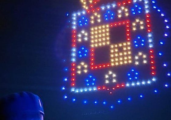 Espectáculo de drones en la Feria de San Lucas.