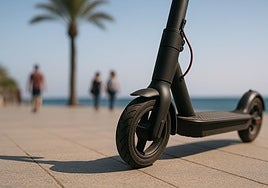 Fotografía de un patinete eléctrico.