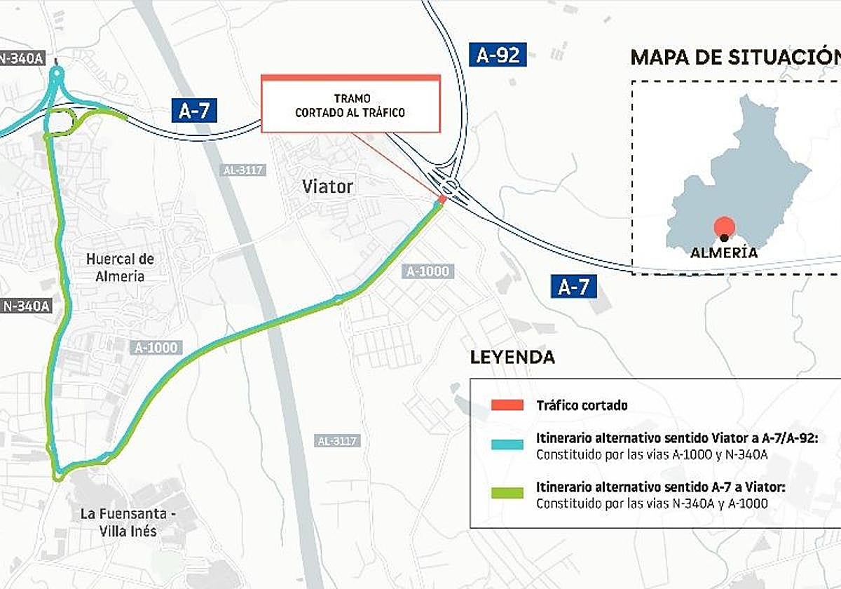 Atención, conductores: cortes de tráfico en el Nudo de Viator