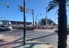 Paso de peatones sobre el que se va a actuar.