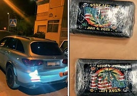 El coche sospechoso de la Chana que escondía dos paquetes de hachís y 2.000 euros