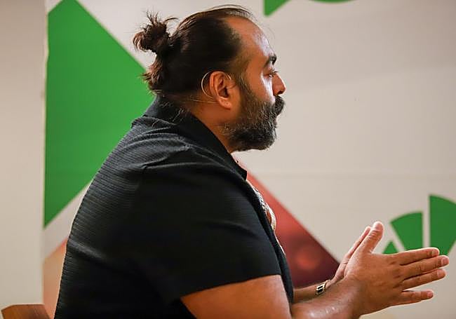 David de Jacoba, durante la entrevista.