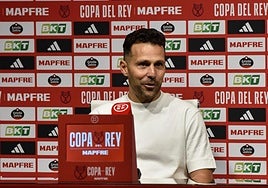 Javi Vilaseca, en la sala de prensa.
