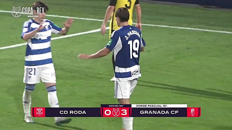 El resumen y los goles del Roda-Granada de Copa del Rey (1-5)