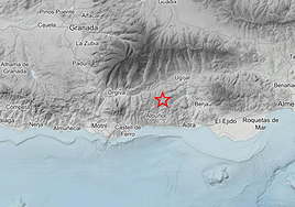 Mapa de los terremotos registrados en Granada este martes