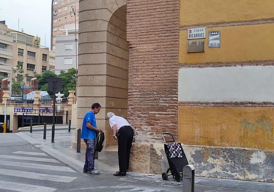 Los trabajos que se están realizando en la fachada que da a calle Ricardos.