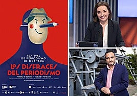 Cartel Oficial del Festival de Periodismo de Granada. A la derecha, Pepa Bueno y Quico Chirino.
