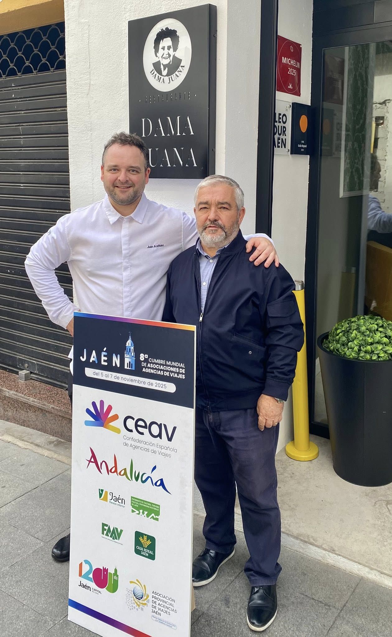 Las estrellas Michelin de Jaén apoyan la 8ª Cumbre Mundial de Agencias de Viajes. En la imagen, Juan Aceituno de Dama Juana.