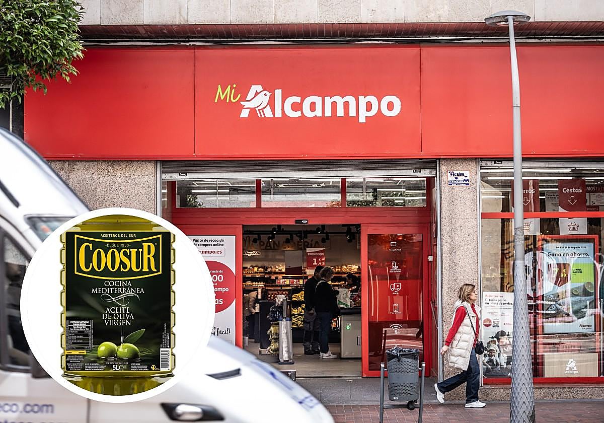 Alcampo lanza una oferta por debajo de los 4 euros de aceite de oliva Coosur.