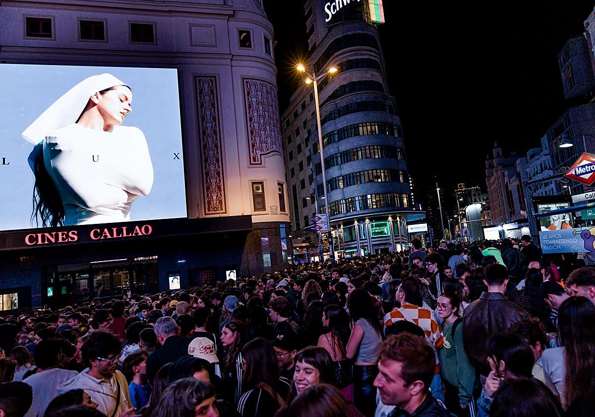 Presentación del nuevo disco de Rosalía, 'Lux', en Callao (Madrid).