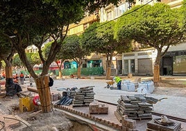 Imagen de las obras del Paseo de Almería.
