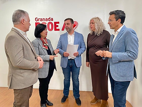 Ismael Padilla junto a Villegas, Santaella, Almón y Cuenca