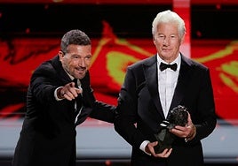 Los actores Antonio Banderas y Richard Gere en Granada durante la gala de los Goya.