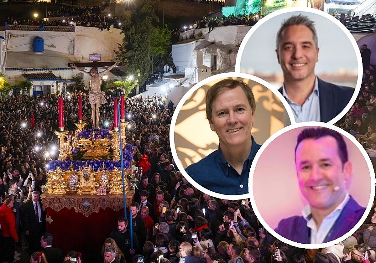 Semana Santa en Granada. En detalle: Enrique Romero, Mario Balbontín y Juanma Blanco Poley.