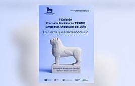 Cartel de la primera edición de los 'Premios Andalucía Trade Empresa Andaluza del Año' .
