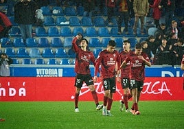 Carlos Fernández celebra su gol.