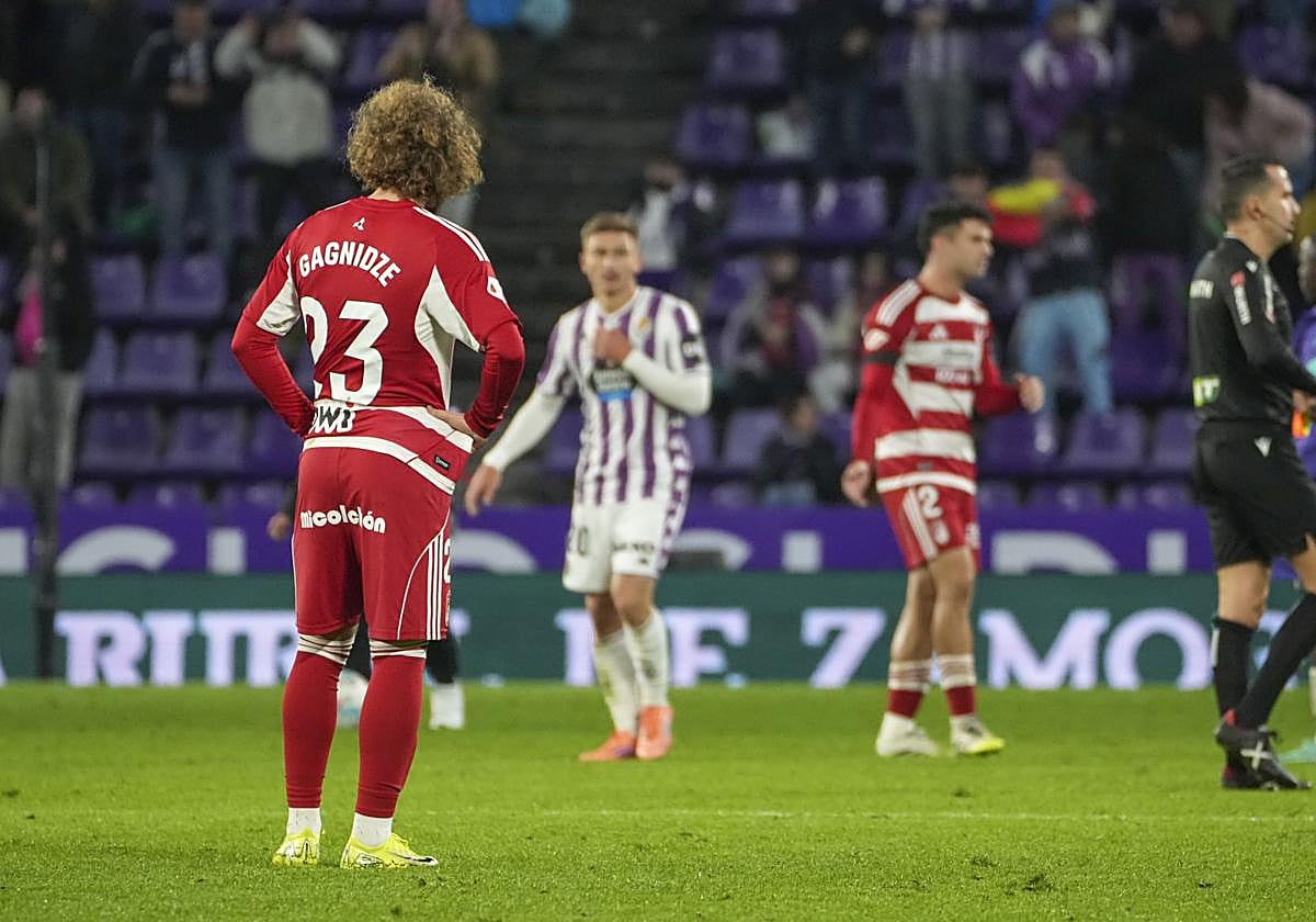 Gagnidze, ante el Valladolid.