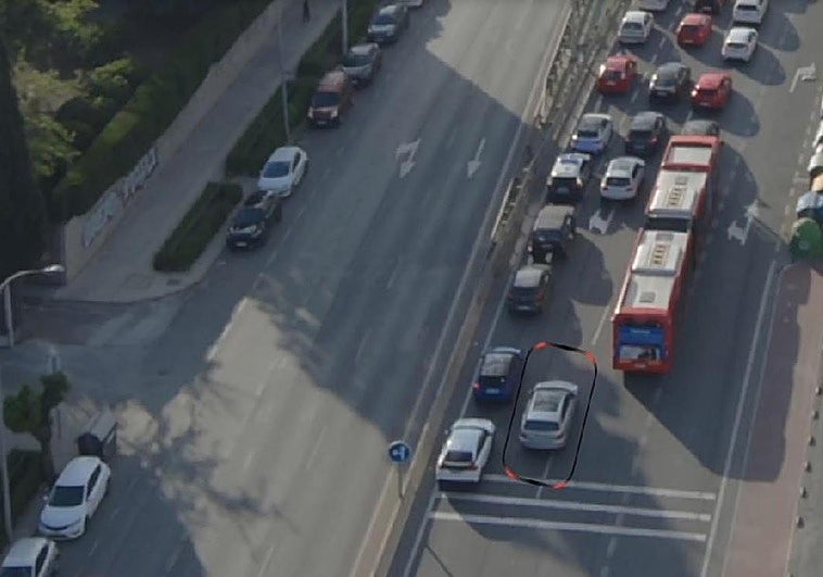 Imagen captada por el dron de la Policía Local de Granada.