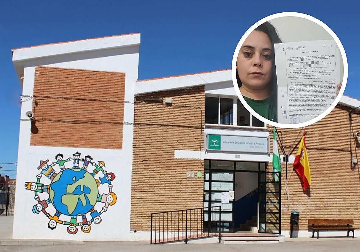 Noelia Jiménez, madre afectada, con la denuncia presentada ante la Guardia Civil.