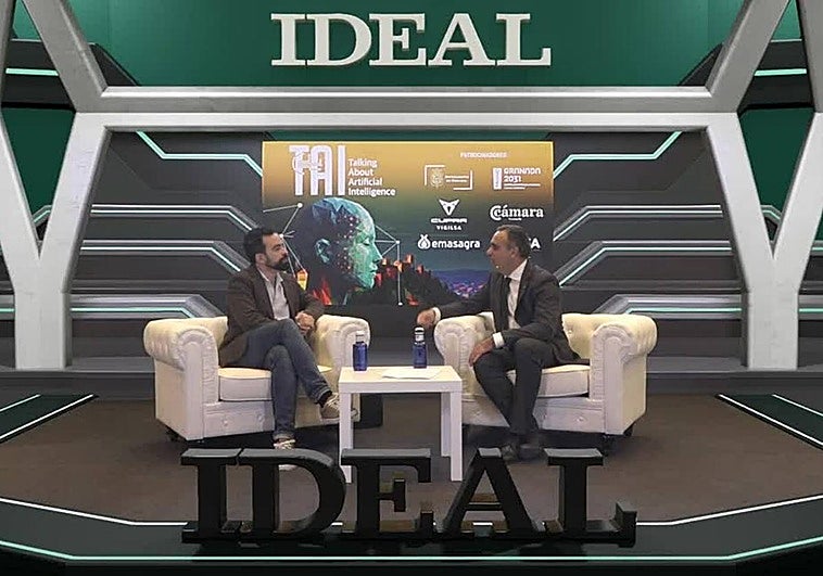 El presidente de Diputación, Francis Rodríguez, en el escenario de TAI Granada.