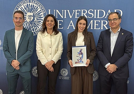 Estévez, Cantero, Castillo y Céspedes, ayer en el Rectorado de la UAL.