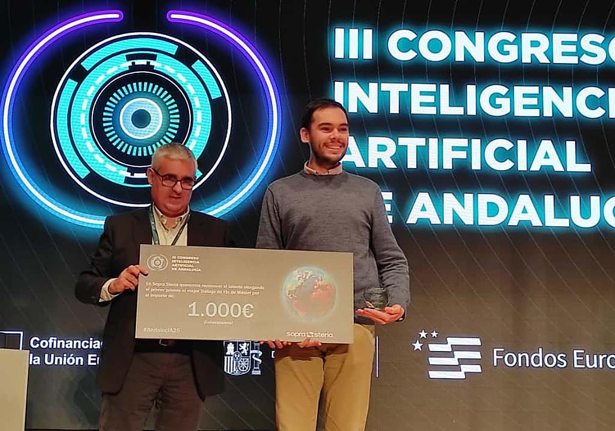 Imagen principal - Sopra Steria hace entrega de los premios a los mejores TFG y TFM en el ámbito de la IA