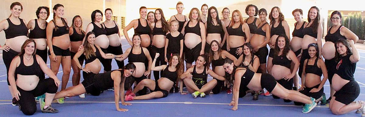 Grupo de mujeres embarazadas participantes en el proyecto GESTAFIT.