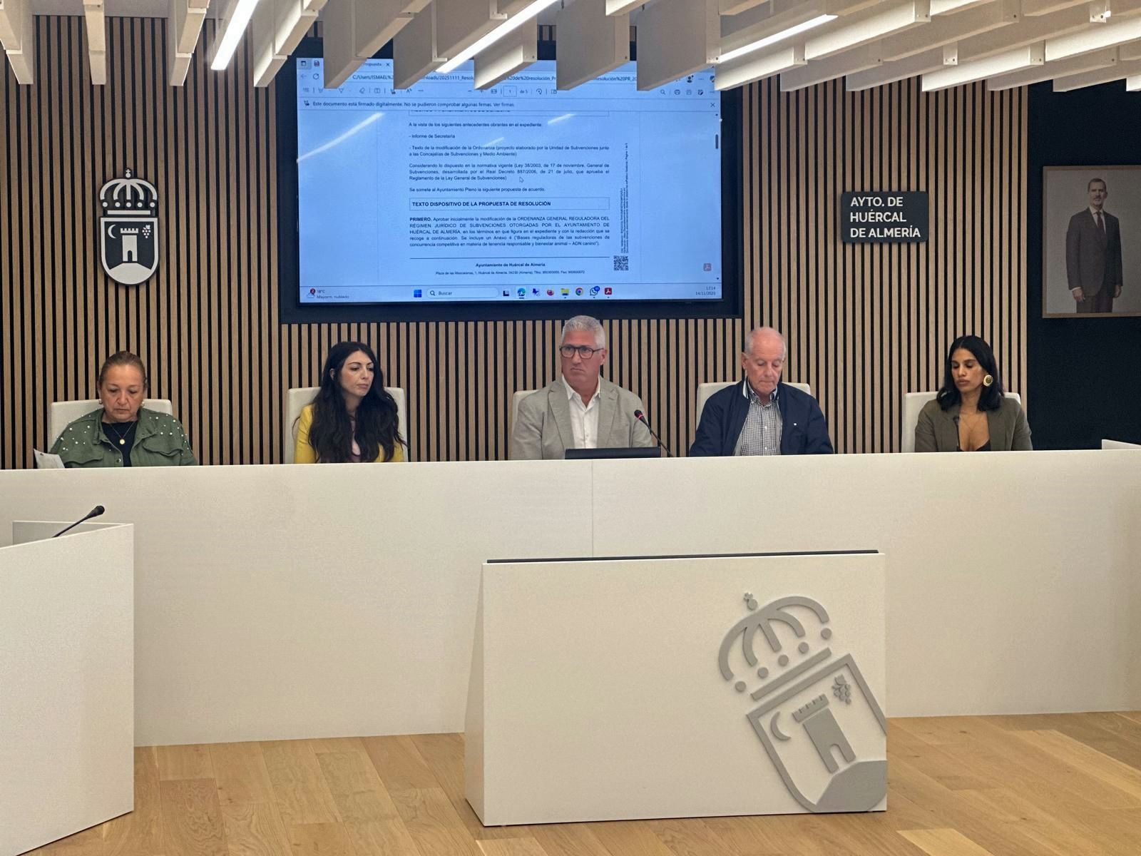 Pleno del Ayuntamiento de Huércal de Almería.