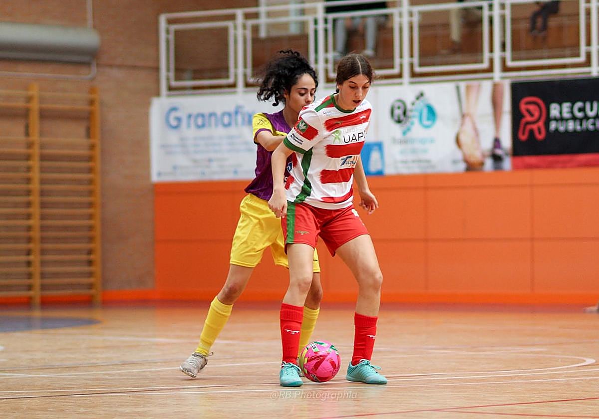 Una jugada del partido del Fundación UAPO ante el Torrejón.