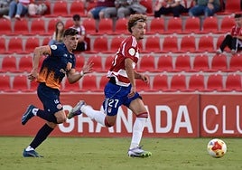 Mario JIménez Gambín, en un partido anterior del Recreativo Granada.