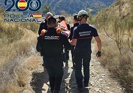 Rescate de un ciclista en la Lancha de Cenes.