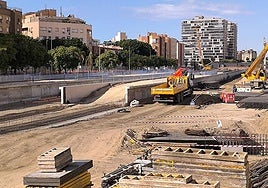 Obras de la llegada del AVE a Almería.