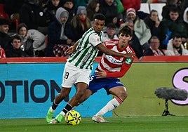 Manu Lama durante el partido.