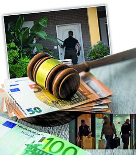 Agentes de la UCO en diferentes registros durante el 18 de noviembre.