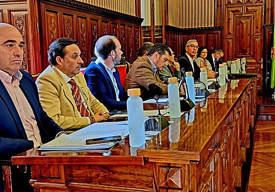 Bancada 'popular' durante la intervención de Luis Mariano Camacho.