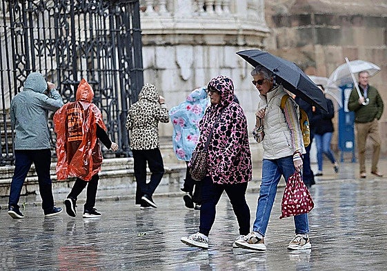 Frío y lluvia en Granada.