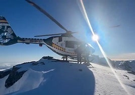 Uno de los rescates en helicóptero de la Guardia Civil de Granada.